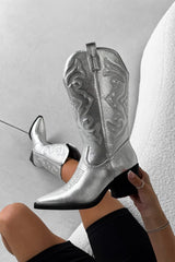 TEXX Western Cowboy Boots - Silver - 2