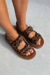 ZARA Chunky Gladiator Sandals - Leopard - 5