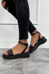 CRYSTAL Chunky Sandals - Black - 2