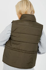 Products Padded Gilet Waistcoat - Olive -2