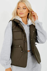 Products Padded Gilet Waistcoat - Olive -1