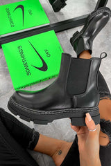 INDIE Chelsea Ankle Boots - Black PU