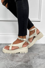 LAVINA Chunky Gladiator Sandals - Beige