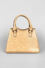 Mini Tote Bag - Beige Croc - 2