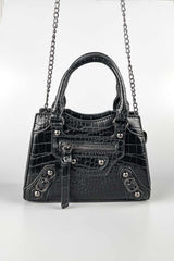 Mini Tote Bag - Green Croc - 1