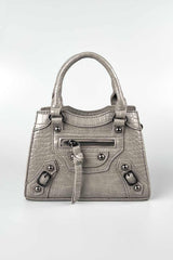 Mini Tote Bag - Grey Croc