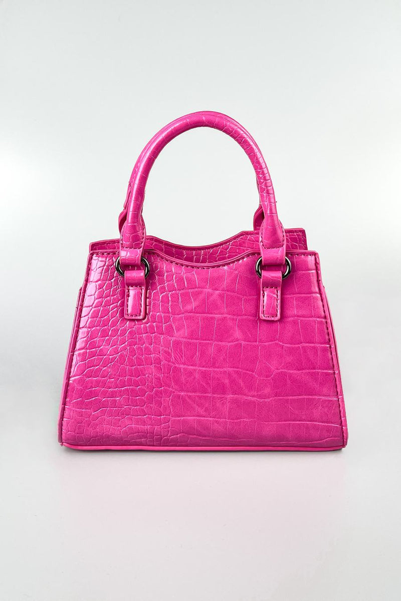 Mini Tote Bag - Pink Croc - 2