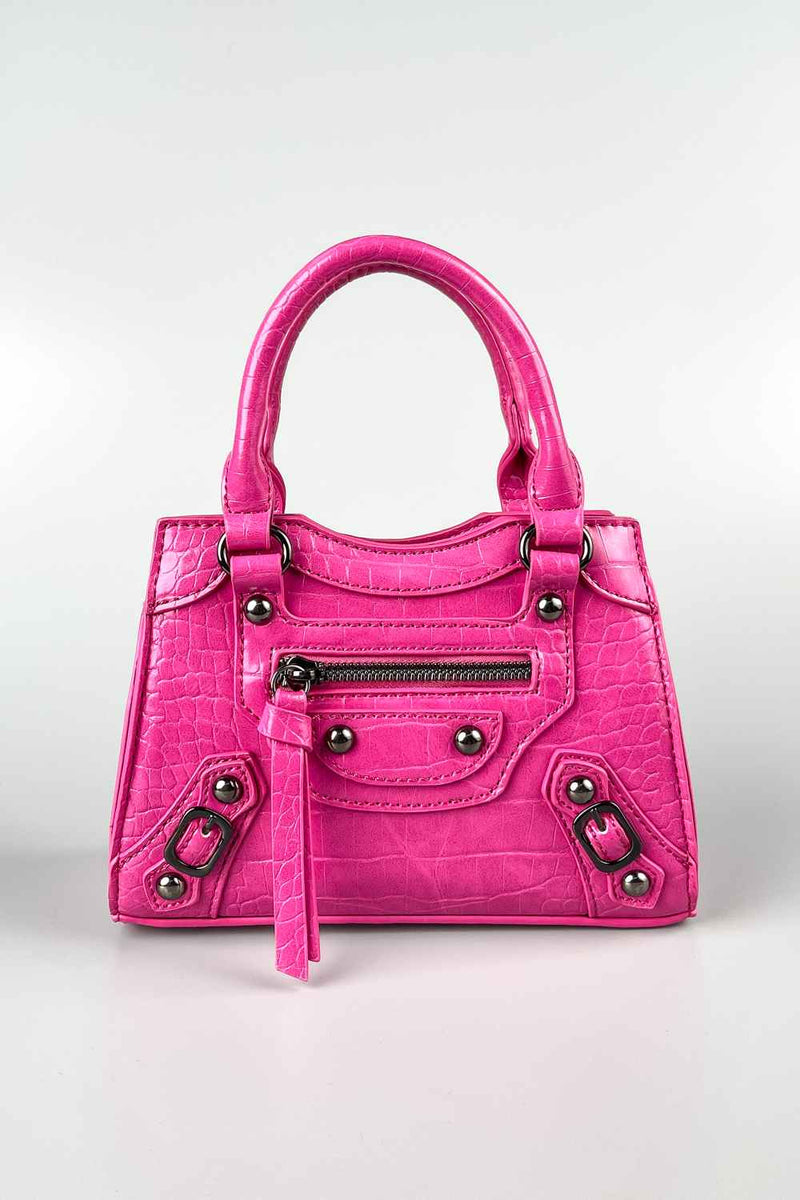 Mini Tote Bag - Pink Croc