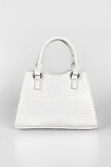 Mini Tote Bag - White Croc -2