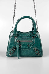 Mini Tote Bag - Green Croc - 1