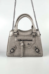 Mini Tote Bag - Grey Croc - 1