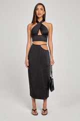 Motel Gardy Midi Skirt - Black