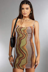 Motel Rocks Bexley Mini Dress Earthy Gradient - 2