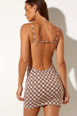 Motel Rocks Sambre Mini Dress - Beige - 2