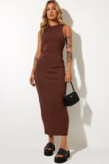 Motel Rocks Sarves Maxi Dress - Brown