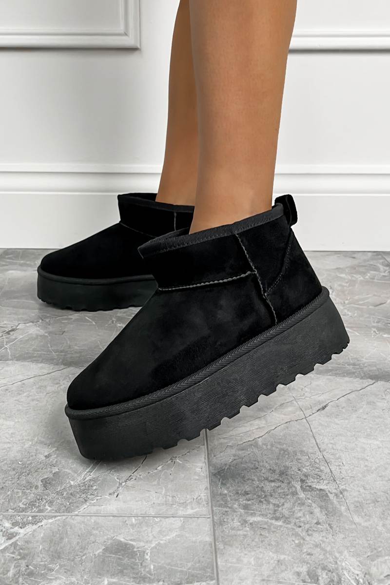 NOA Ultra Mini Platform Ankle Boots - Black - 1