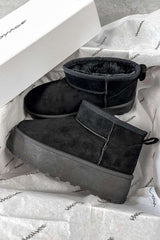 NOA Ultra Mini Platform Ankle Boots - Black - 3