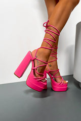 NOVA Chunky Platform Heels - Pink - 1