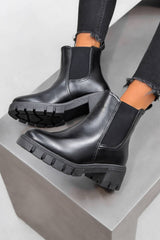 ORLA Chelsea Ankle Boots - Black PU - 1