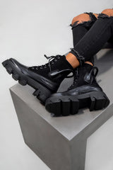 PERIL Chunky Ankle Boots - Black-1