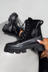 PERIL Chunky Ankle Boots - Black-2