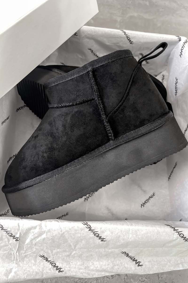 QUINN Ultra Mini Platform Ankle Boots - Black