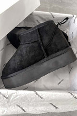 QUINN Ultra Mini Platform Ankle Boots - Black