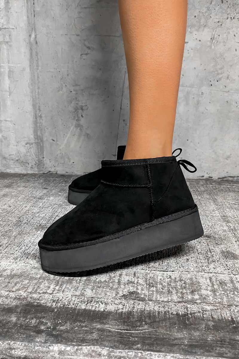 QUINN Ultra Mini Platform Ankle Boots - Black - 3