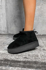QUINN Ultra Mini Platform Ankle Boots - Black - 3