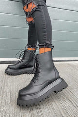RAPTOR Panelled Ankle Boots - Black - 5