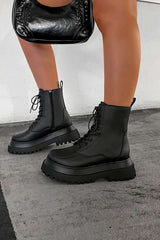RAPTOR Panelled Ankle Boots - Black - 6