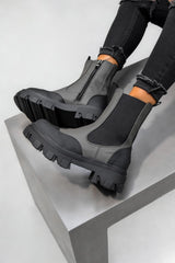 REMAIN Chunky Ankle Boots - Khaki 2