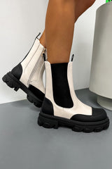 RIOT Chunky Mid Boots - Beige