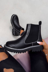 TRIX Chelsea Ankle Boots - Black PU