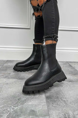 MAEDEN Chunky Ankle Boots - Black