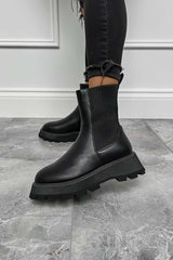 MAEDEN Chunky Ankle Boots - Black - 2