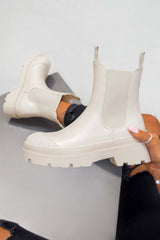 VELA Chelsea Ankle Boots - Beige PU-2