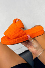 ZAYNA Towelling Slipper - Orange