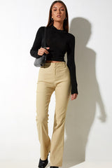 Motel Jopanka Flare Trousers - Ecru - 4