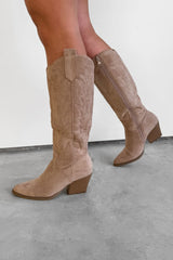 ALBA Cowboy Western Boots - Taupe - 2