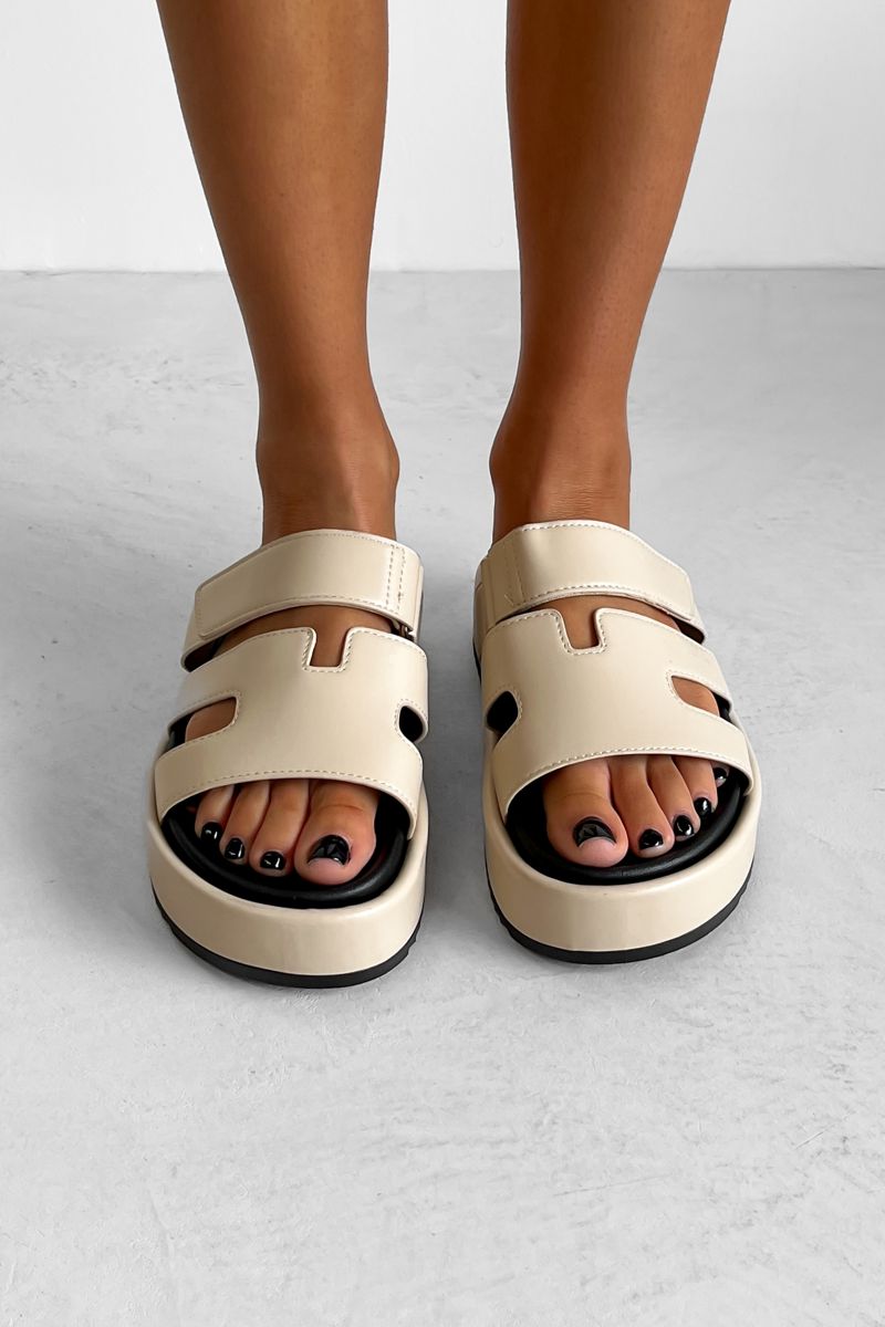 AMARI Chunky Gladiator Strap Sandal - Nude - 1