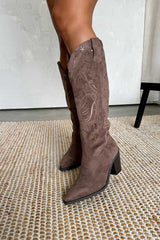 BLAZE Cowboy Western Boots - Light Brown