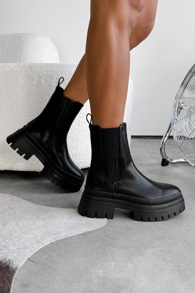 Pu chelsea boots online