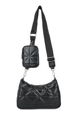 Cross Body Pocket Detail Bag - Black