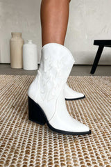 DAKOTA Western Cowboy Boots - White - 5