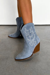 DENVER Western Cowboy Boots - Blue - 3