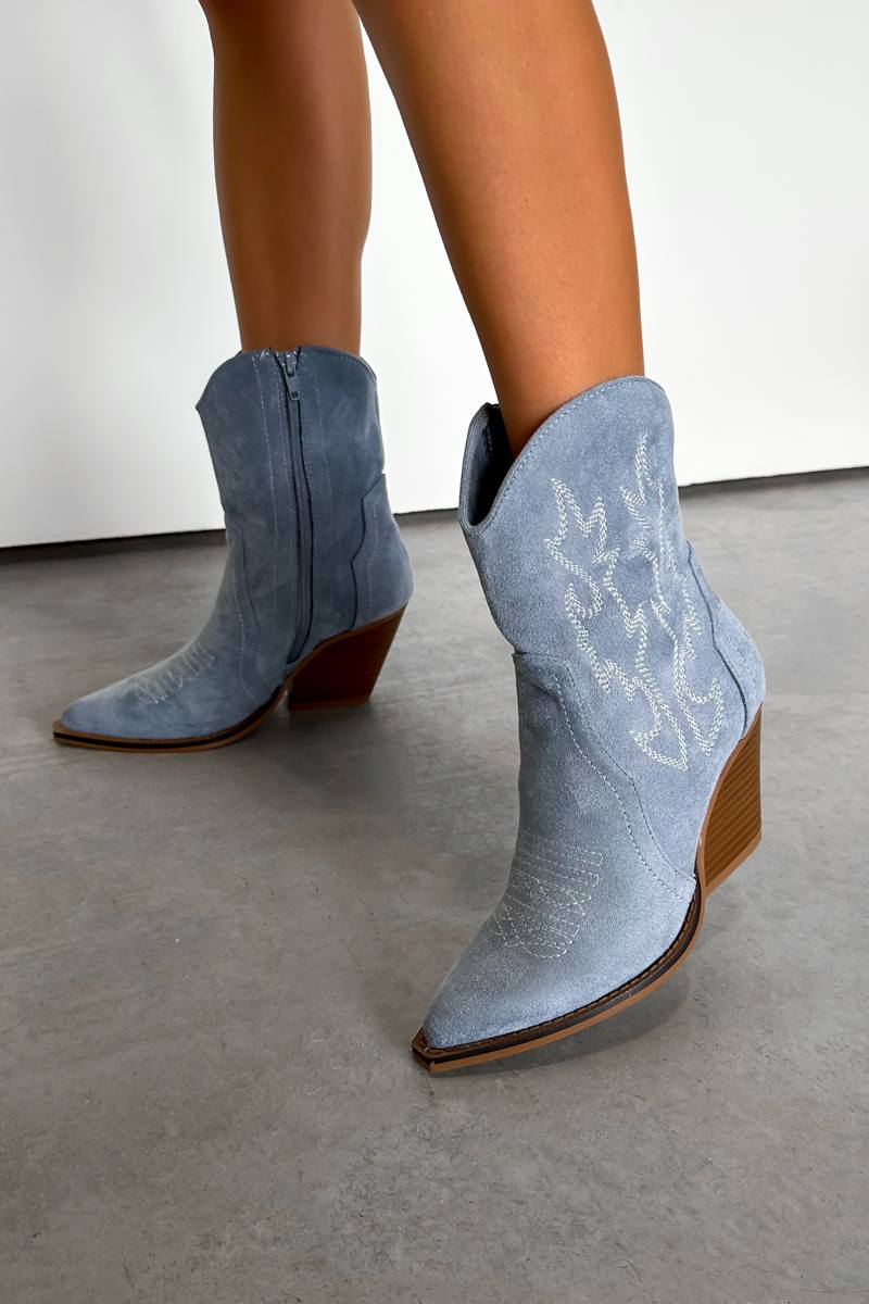 DENVER Western Cowboy Boots - Blue - 5