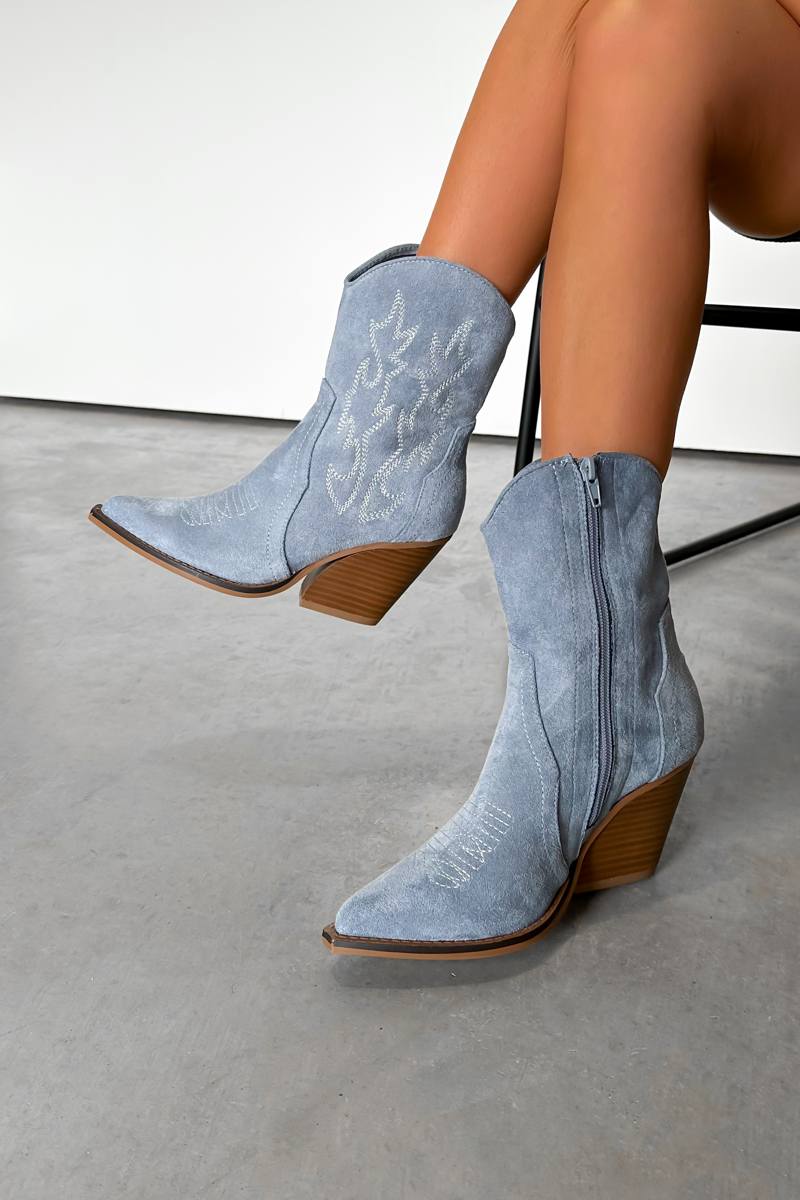 DENVER Western Cowboy Boots - Blue