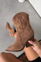 DENVER Western Cowboy Boots - Camel - 4
