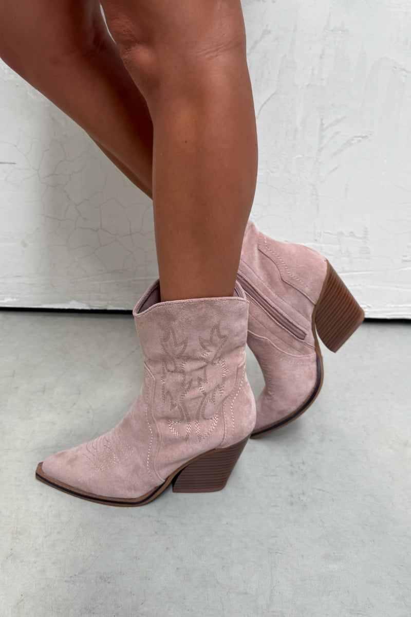 DENVER Western Cowboy Boots - Pink - 3